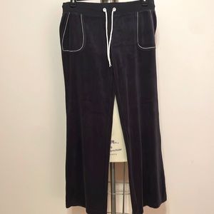 Women’s Activewear Lounging Pants Navy & White Sz Large Plush & Lush